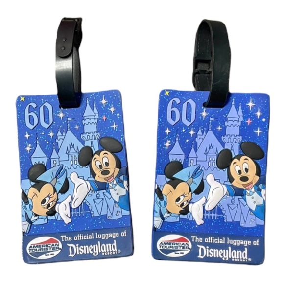 Disney Other - Set of 2 Disneyland 60th anniversary Celebration Mickey & Minnie luggage tags